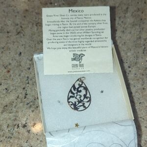 Sterling Silver Teardrop Filigree Pendant